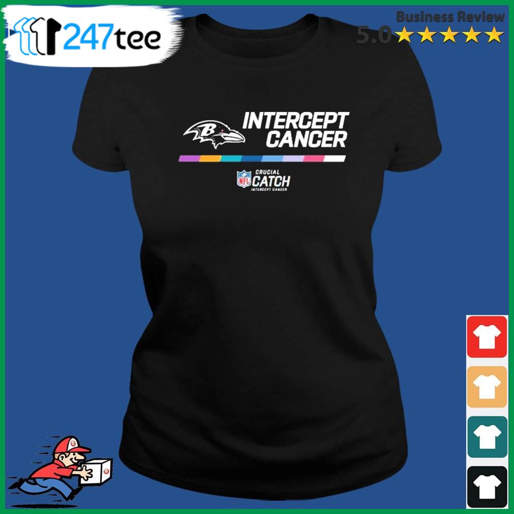 NFL Baltimore Ravens Crucial Catch Intercept Cancer T-Shirt