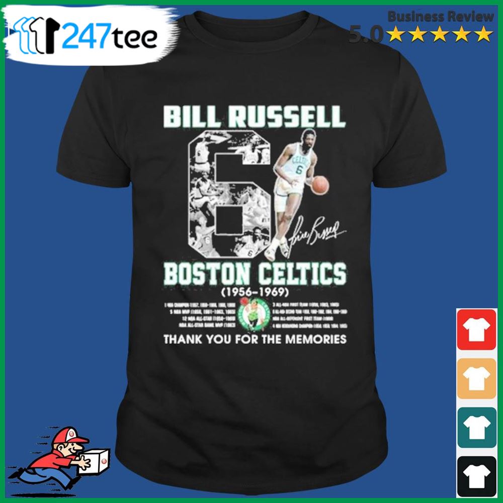 Bill Russell Boston Celtics 1956 1969 Signatures Basketball Thank You ...