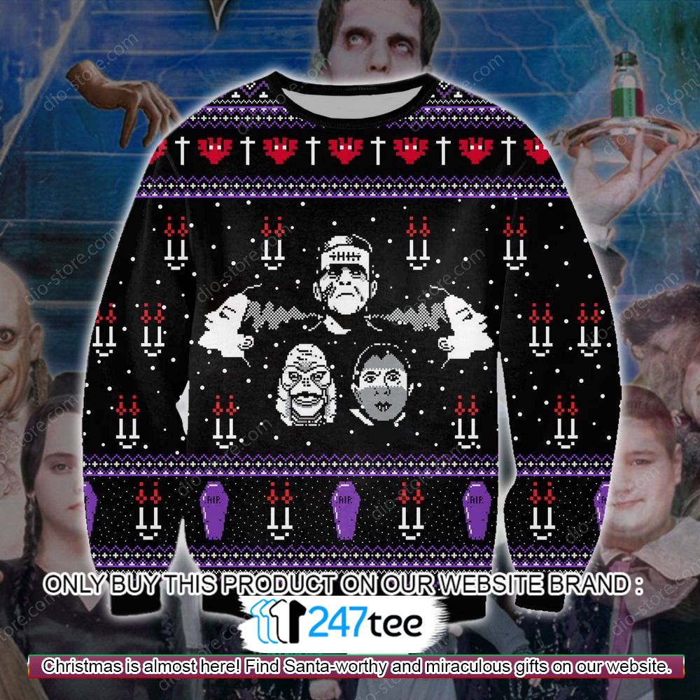 Franklinstein The Addams Family Christmas Ugly Sweater – Limited ...