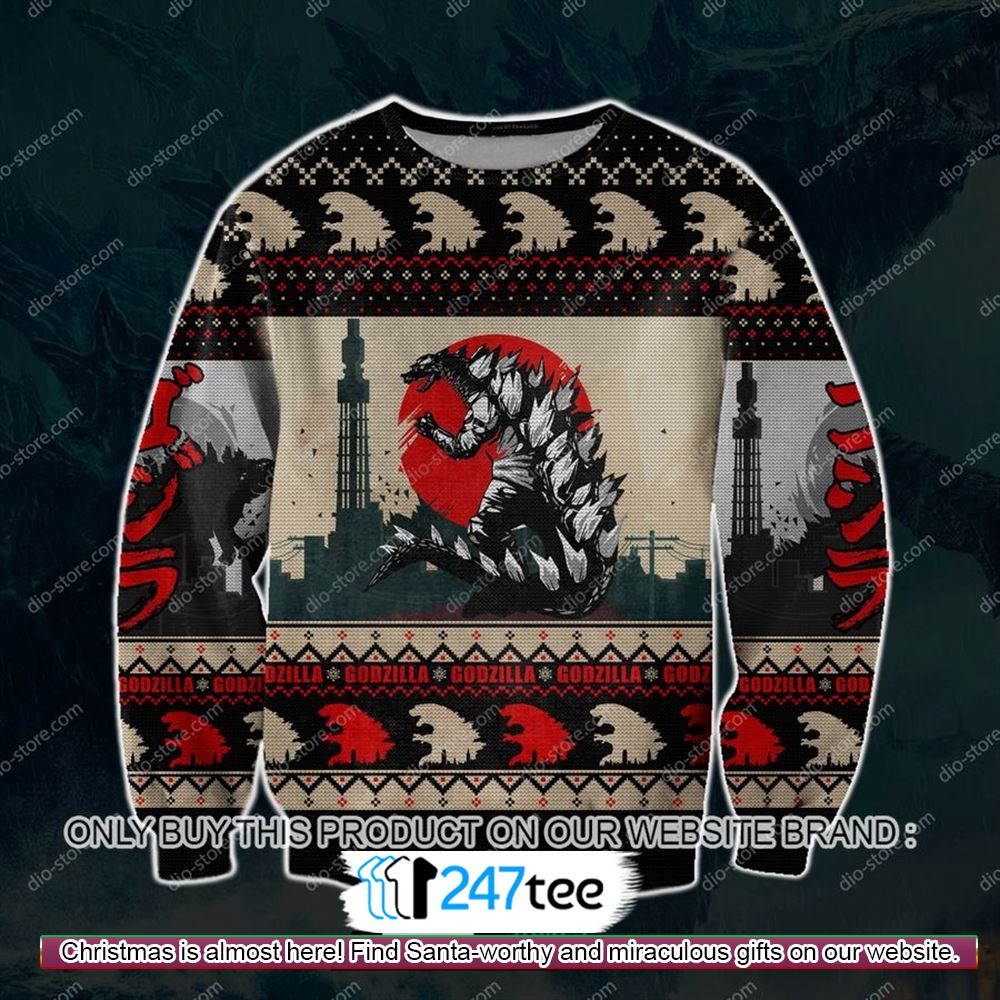 Godzilla Knitted Wool Sweater Limited Edition