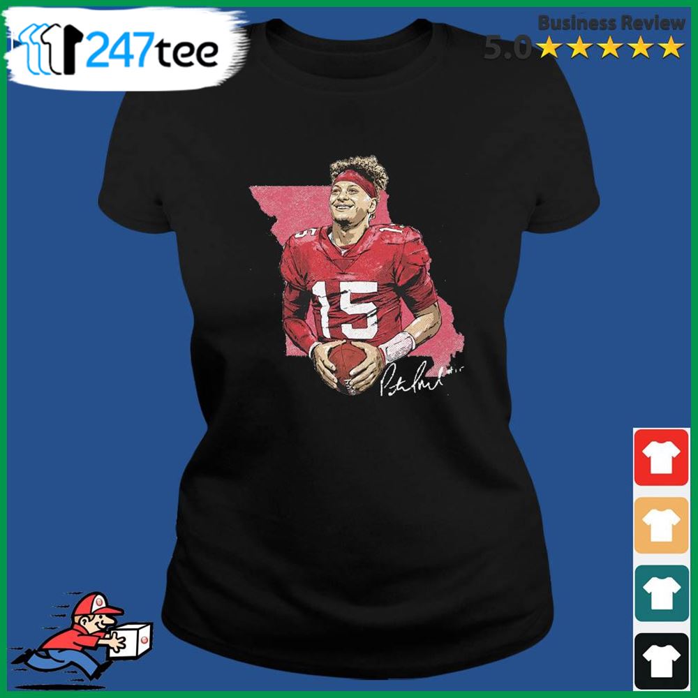 Official Patrick mahomes Kansas city Chiefs city map signature T