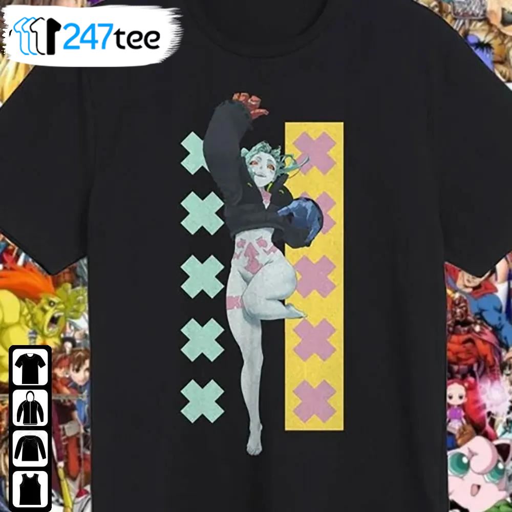 Rebecca - Cyberpunk Anime Girl Unisex AOP Cut & Sew T-shirt