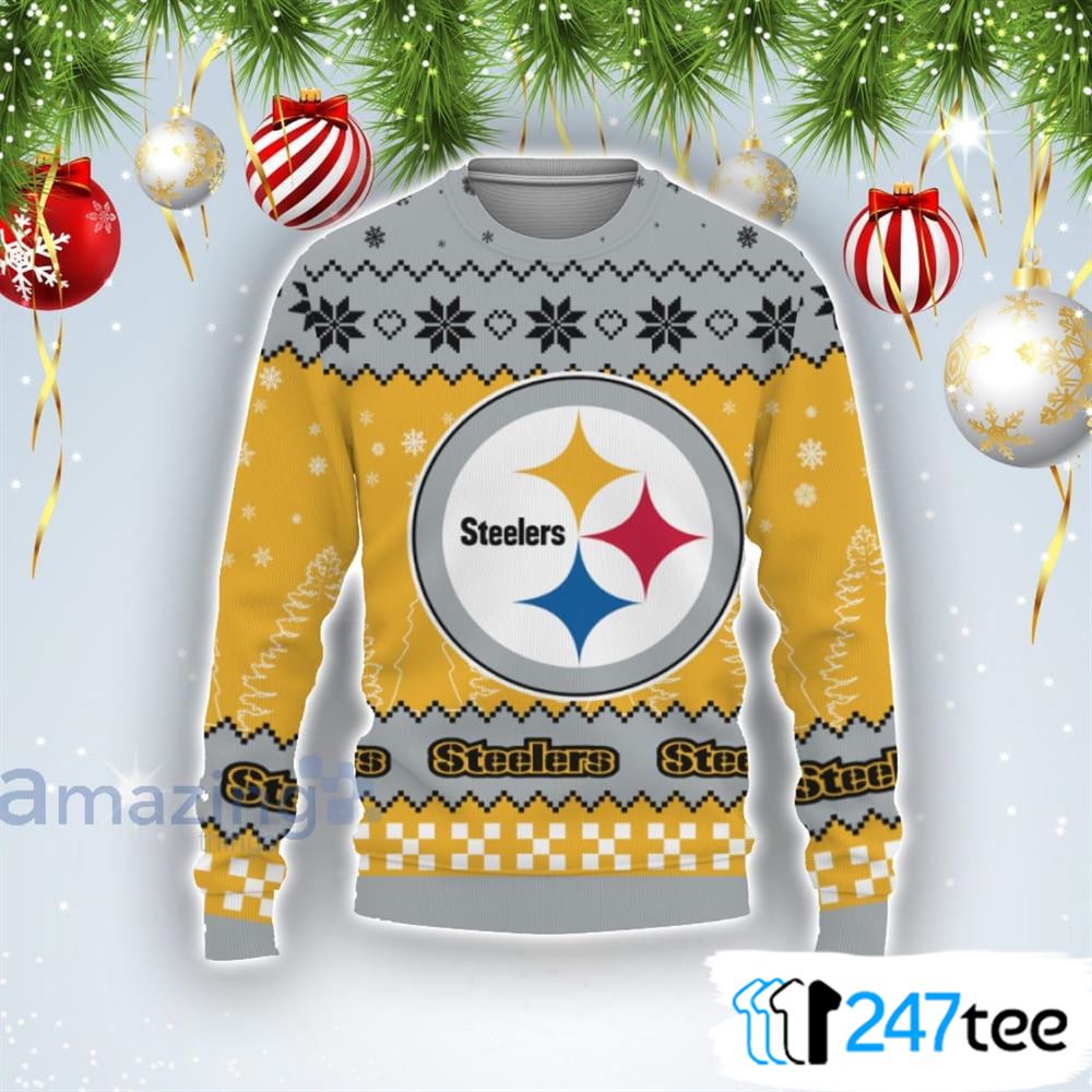 Team Logo Pittsburgh Steelers Ugly Christmas Sweaters - Peto Rugs