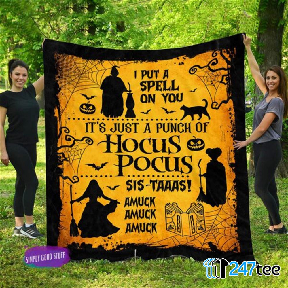 3 Witches From Hocus Pocus Halloween Blanket 1