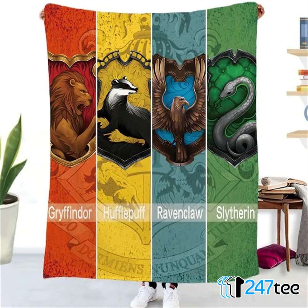 4 Houses Of Hogwarts Represent Harry Potter Blanket 1
