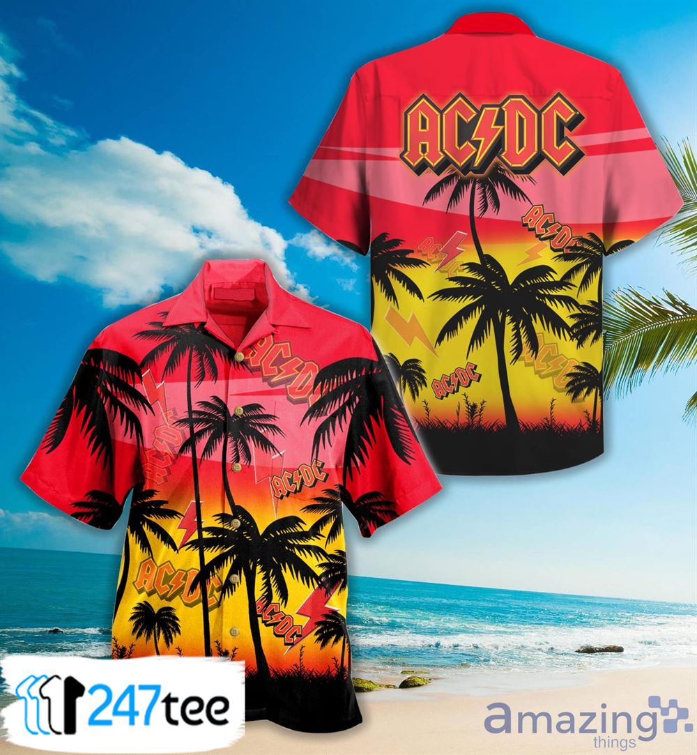 Ac Dc Music Palm Hawaiian Shirt For Fans 1