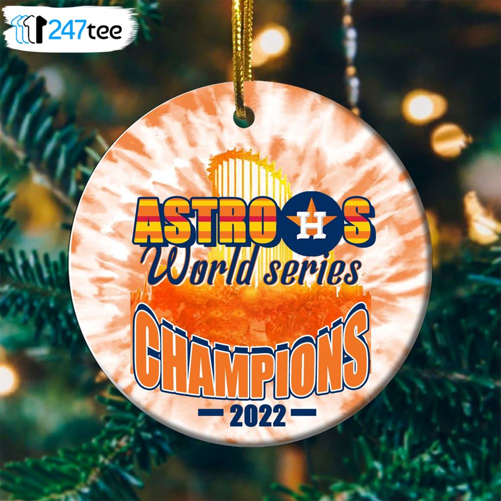 Houston Astros astronaut skeleton 2022 world series champions ornament