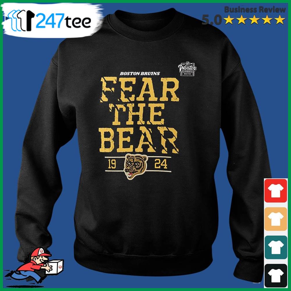 Boston Bruins Zip Up Hoodie Bear Logo Custom Bruins Gift