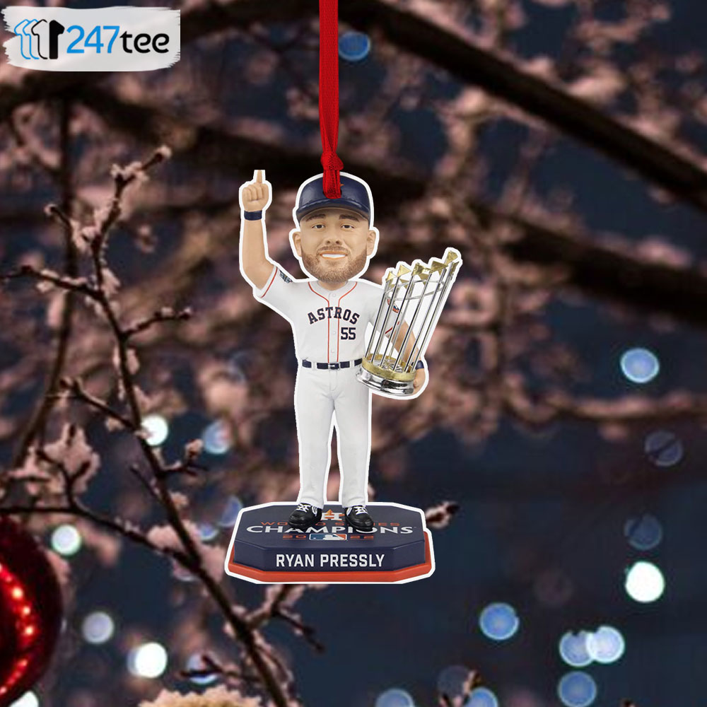 Ryan Pressly 55 Houston Astros 2022 World Series Champions Christmas  Ornament