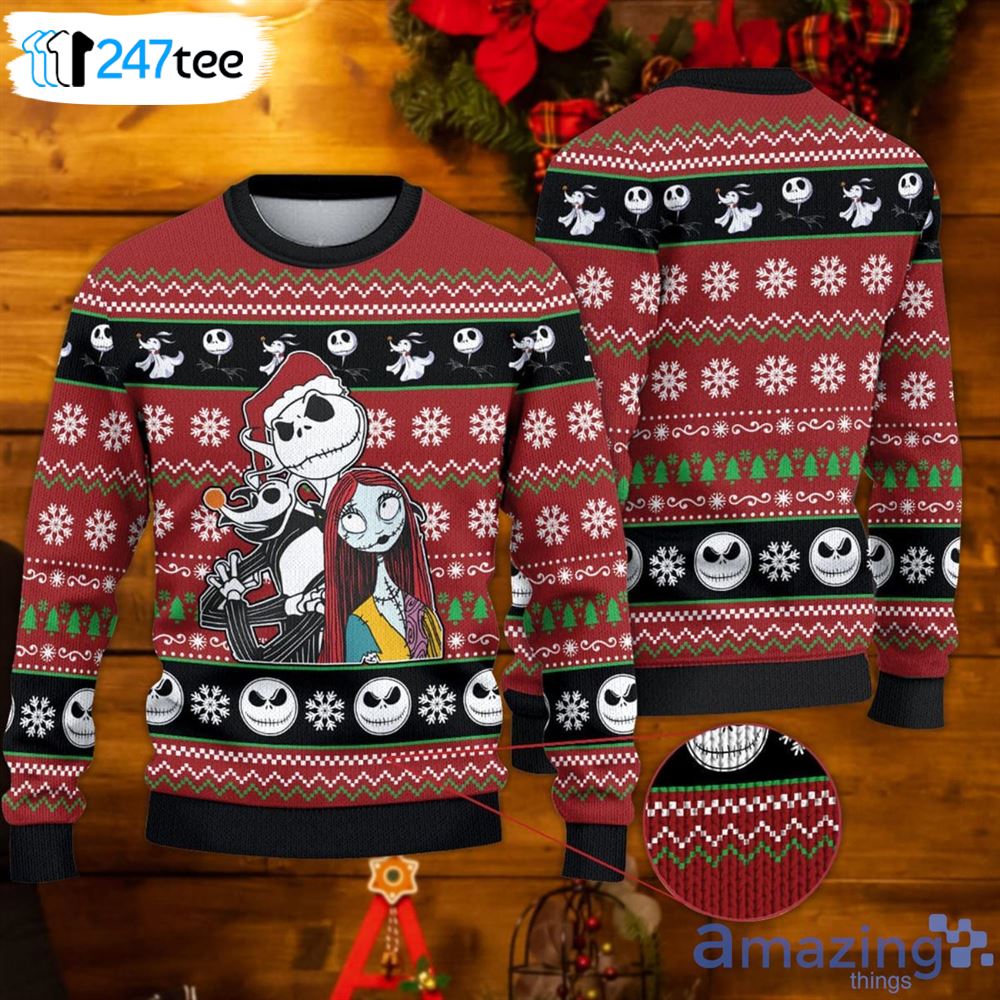 Tampa Bay Buccaneers Christmas Jack Skellington Face Pattern Ugly