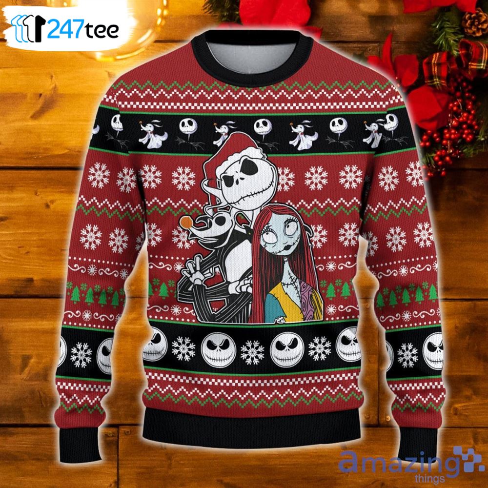 Denver Broncos Christmas Jack Skellington Face Pattern Ugly Christmas  Sweater - YesItCustom