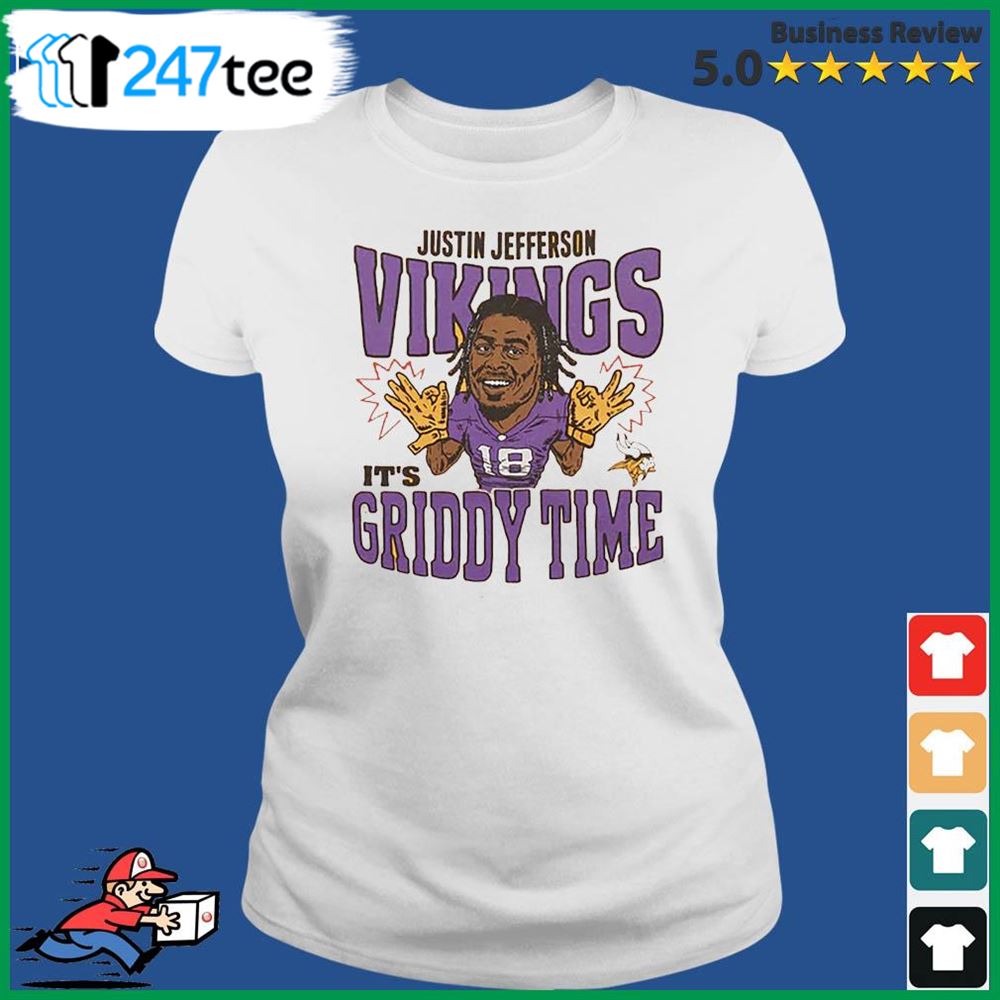 Justin Jefferson Griddy Shirt Womens Vikings Shirt Minnesota