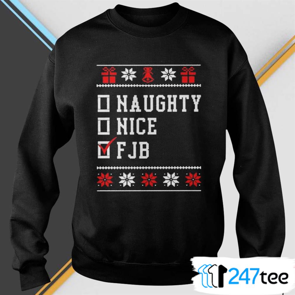 Naughty Nice Fjb Ugly Christmas 2022 Sweater