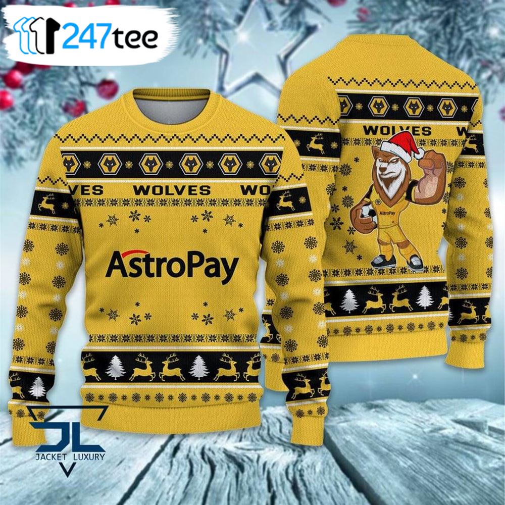 Wolverhampton Wanderers Fc Christmas 2022 Ugly Sweater