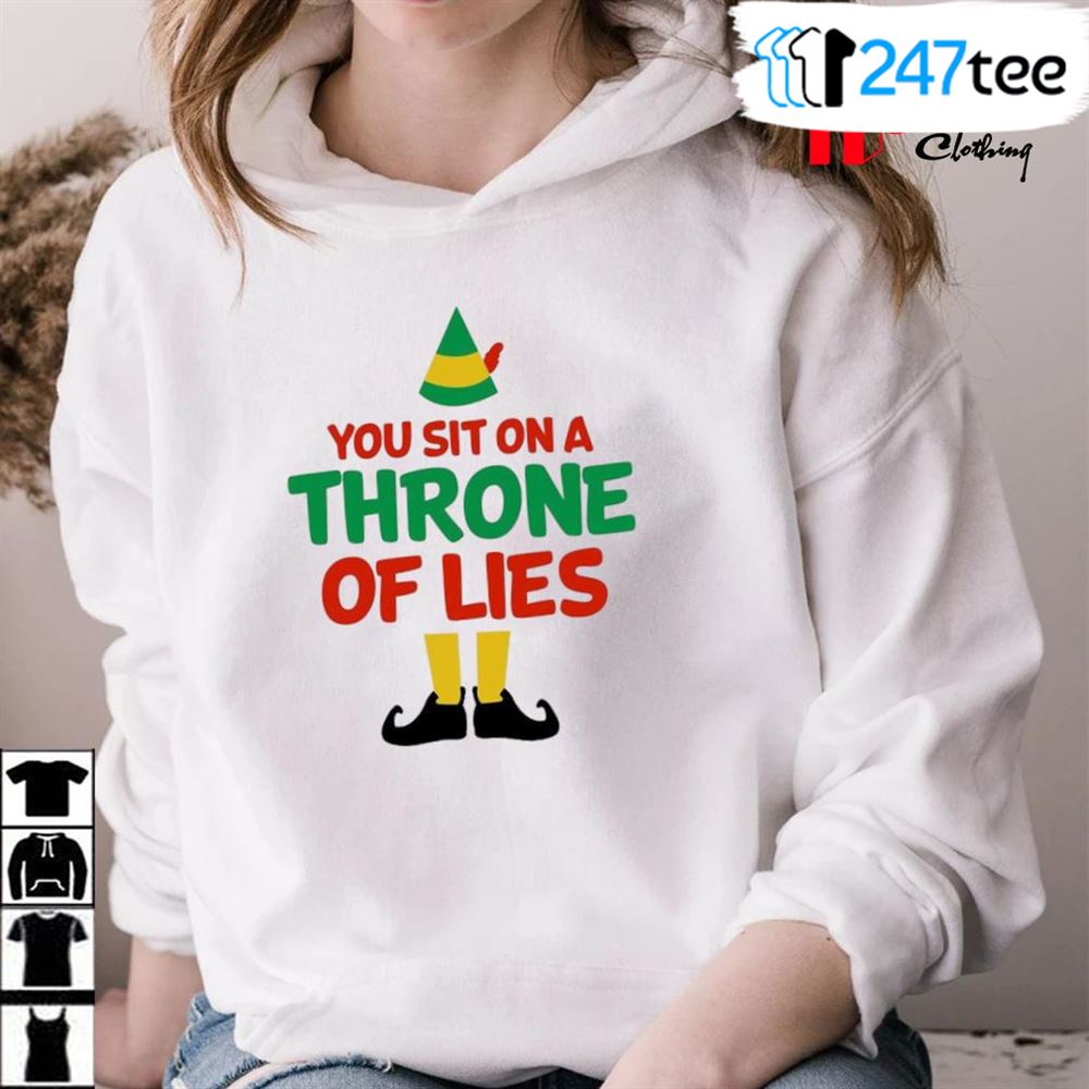 You Sit On A Throne Of Lies The Elf Christmas Movie Christmas Sweater 2