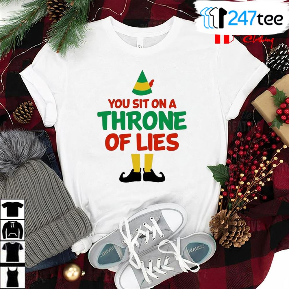 You Sit On A Throne Of Lies The Elf Christmas Movie Christmas Sweater 3