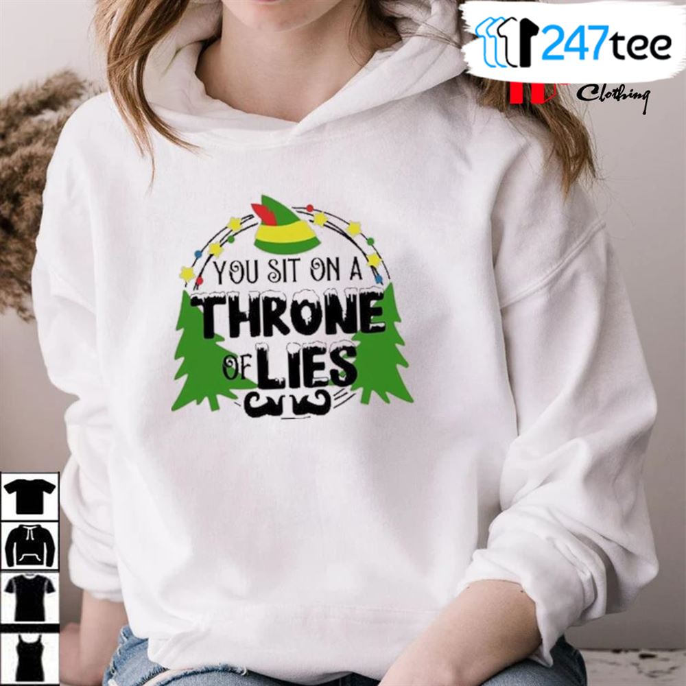 You Sit On A Throne Of Lies The Elf Quote Christmas Sweater 2