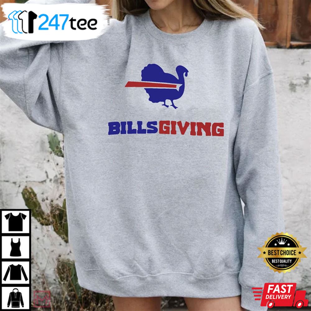 JeromeZiltonStore Billsgiving Thanksgiving T-Shirt, American Football Shirt, Football Buffalo Shirt, Thanksgiving Football Shirt, Men Gift for Thanksgiving