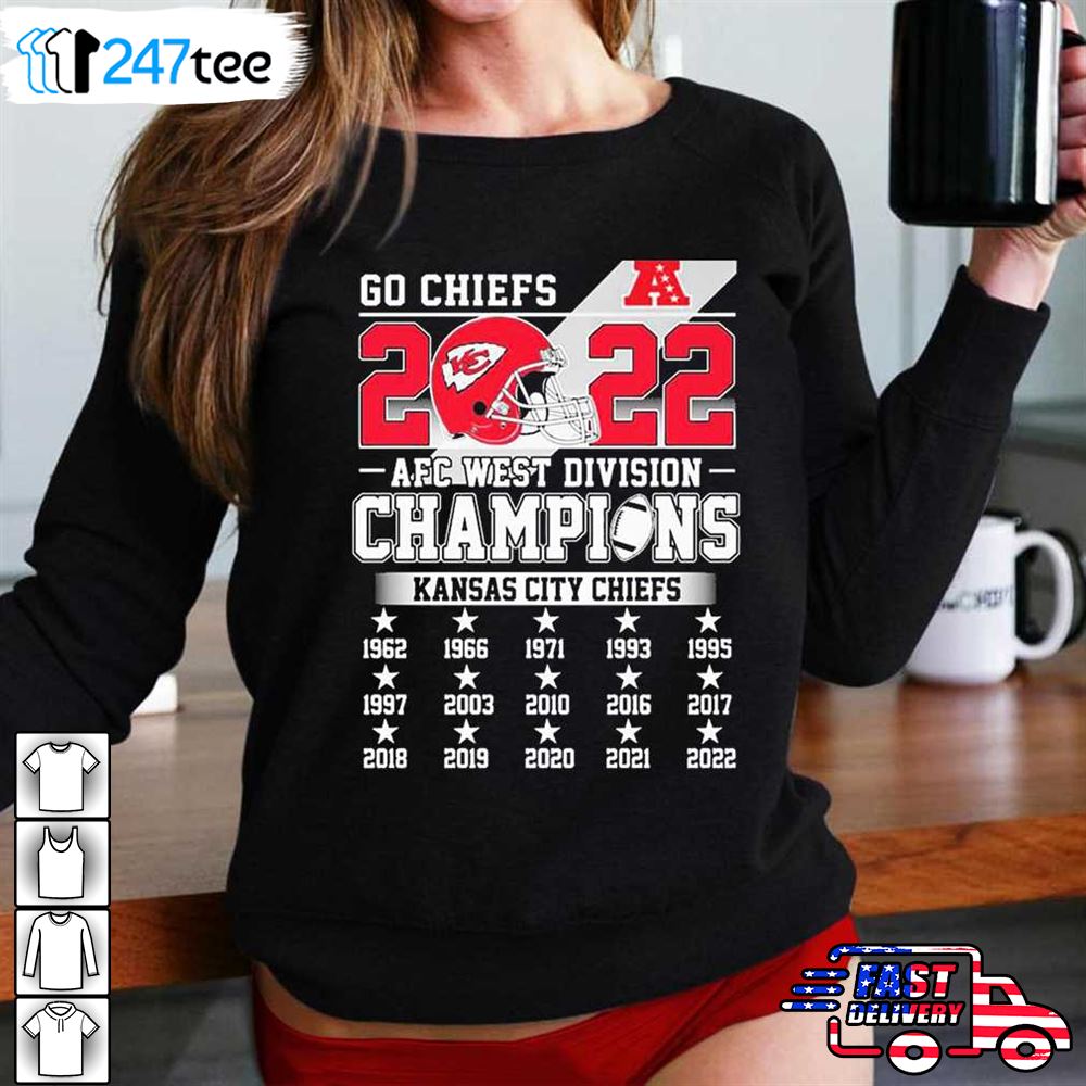 2022 AFC West Division Champion Kansas City Chiefs 1962 2021 2022 shirt