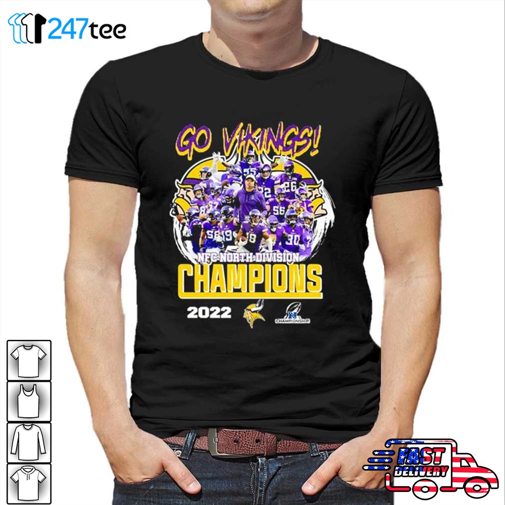 Minnesota Vikings NFC North Champions 2022 Go Vikings Signatures Shirt