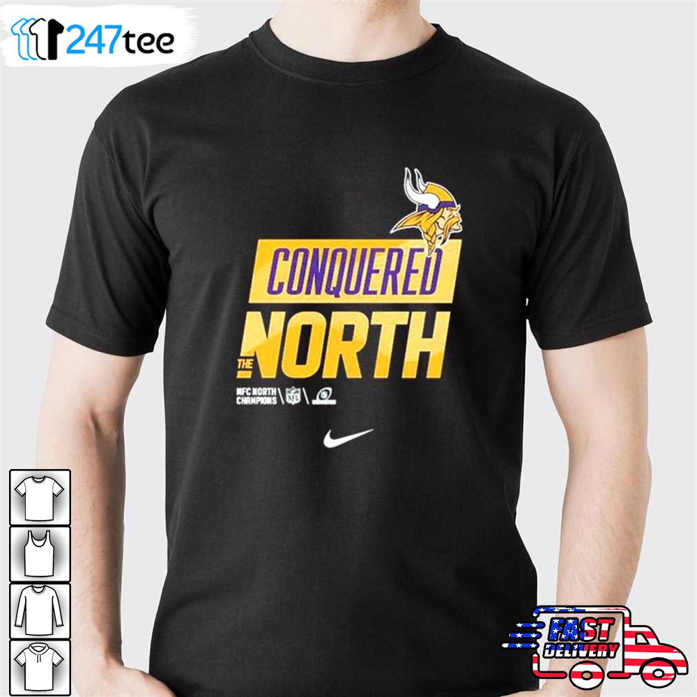 Minnesota Vikings Nike Conquered The North 2022 Nfc North Division  Champions Shirt