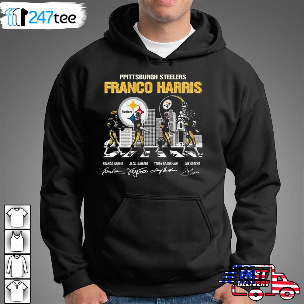 Pittsburgh Steelers Abbey Road Franco Harris Jack Lambert Terry Bradshaw  And Joe Greene Shirt