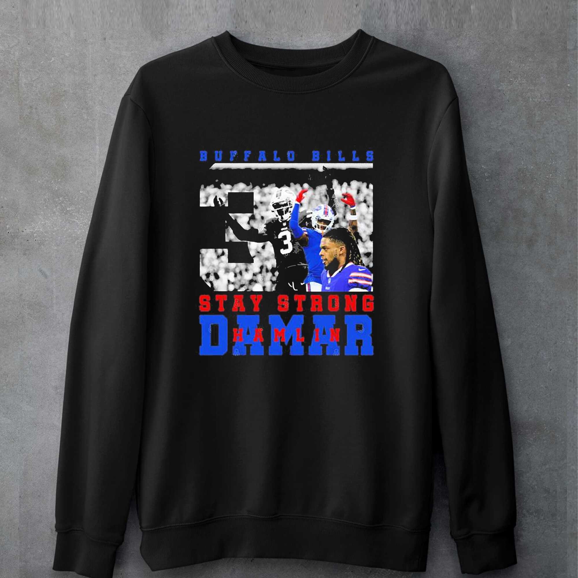 Damar Hamlin Buffalo Bills 3 Shirt, Trending Long Sleeve Unisex T-shirt