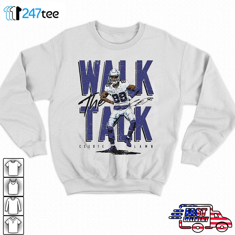 CeeDee Lamb Dallas Cowboys Walk The Talk Signature Shirt, hoodie