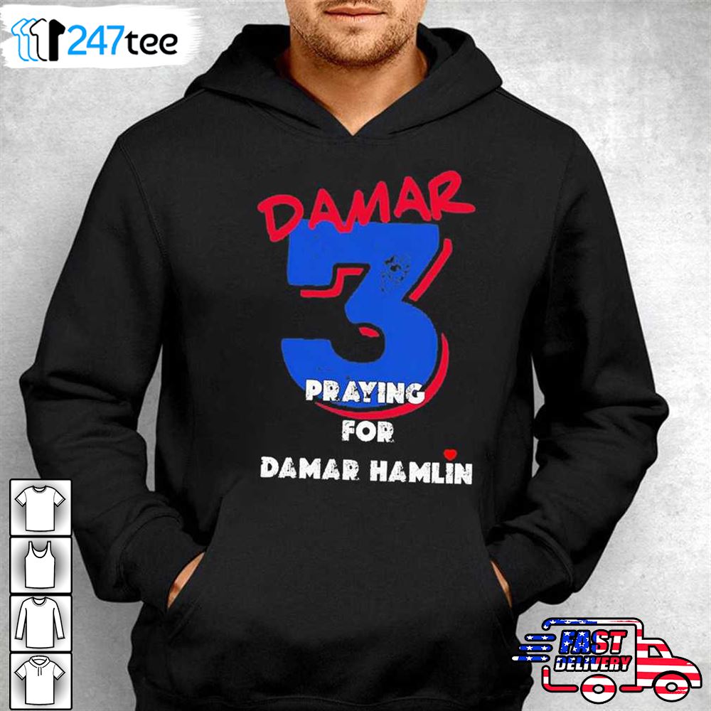 Damar Hamlin T Shirt Pray For 3 Damar Pink Shirt - Anynee