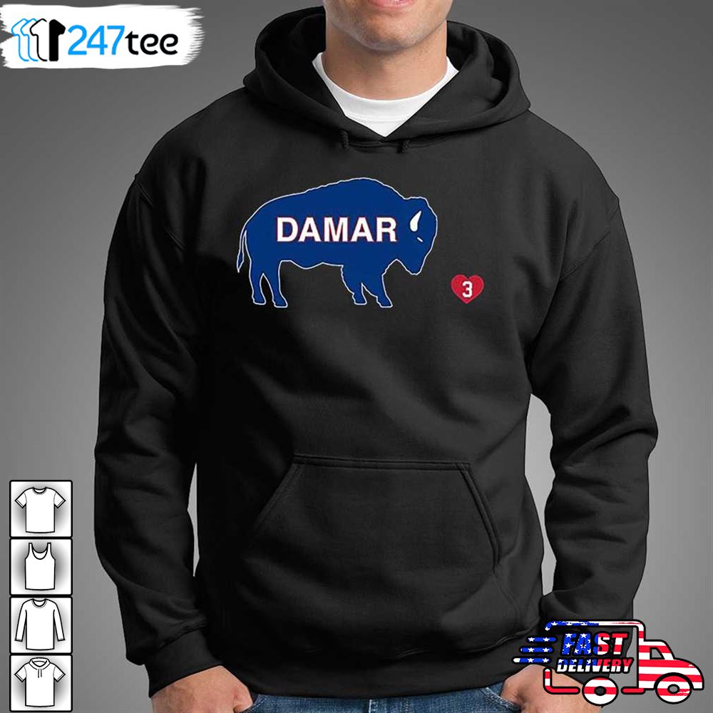 Damar Hamlin Love for Damar 3 T-Shirt and Hoodie - Buffalo Bills