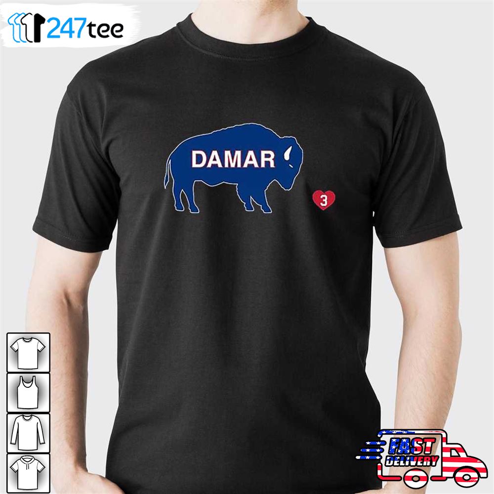 Buffalo Bills Love For 3 Damar Hamlin T-Shirt, Custom prints store