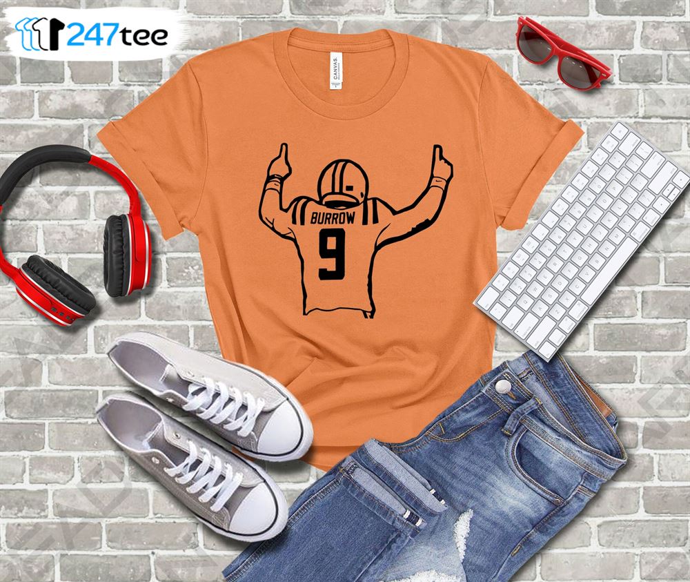 NFL Cincinnati Bengals Joe Burrow 9 Black and White 3D Shirt