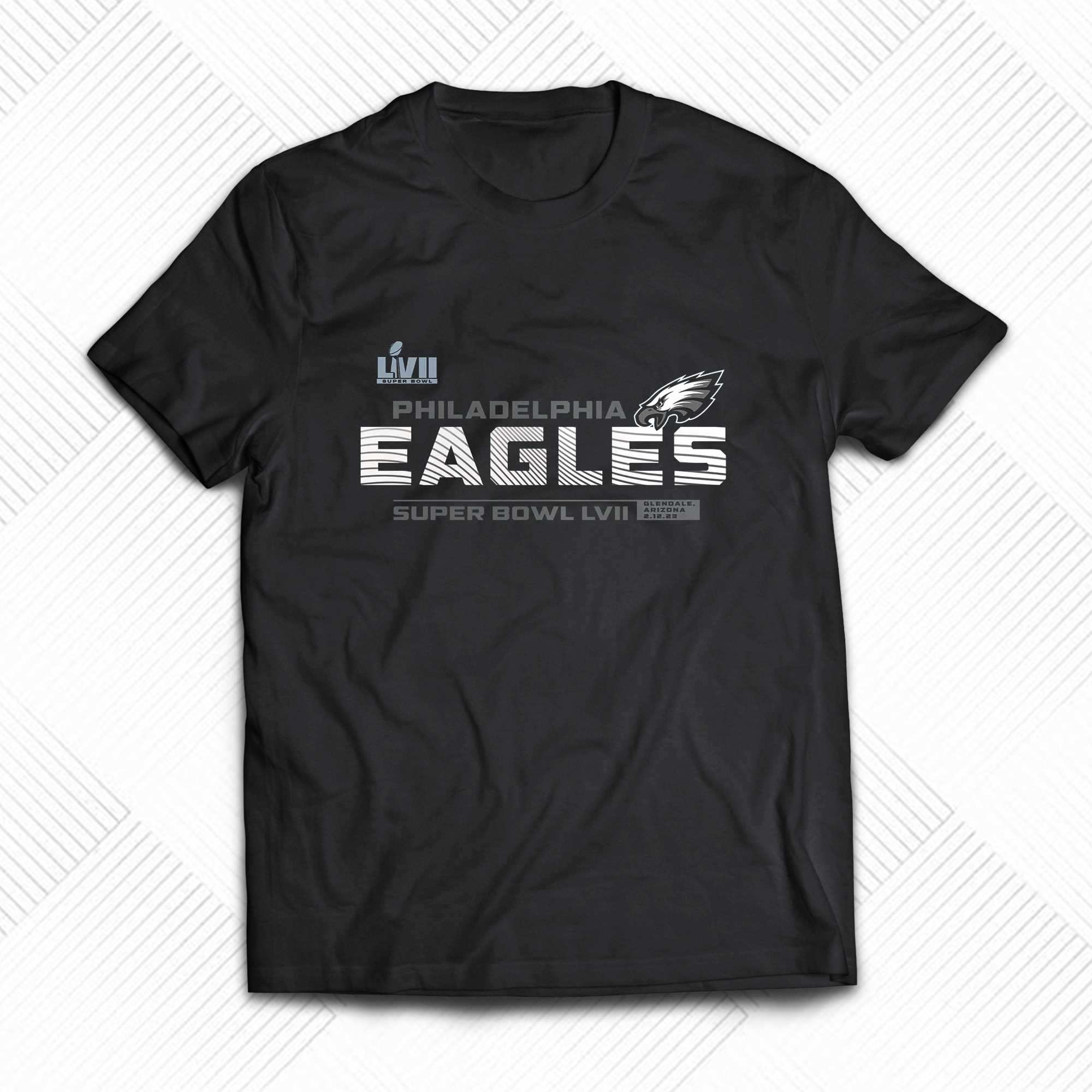 Philadelphia Eagles Super Bowl LVII Vivid Striations logo shirt