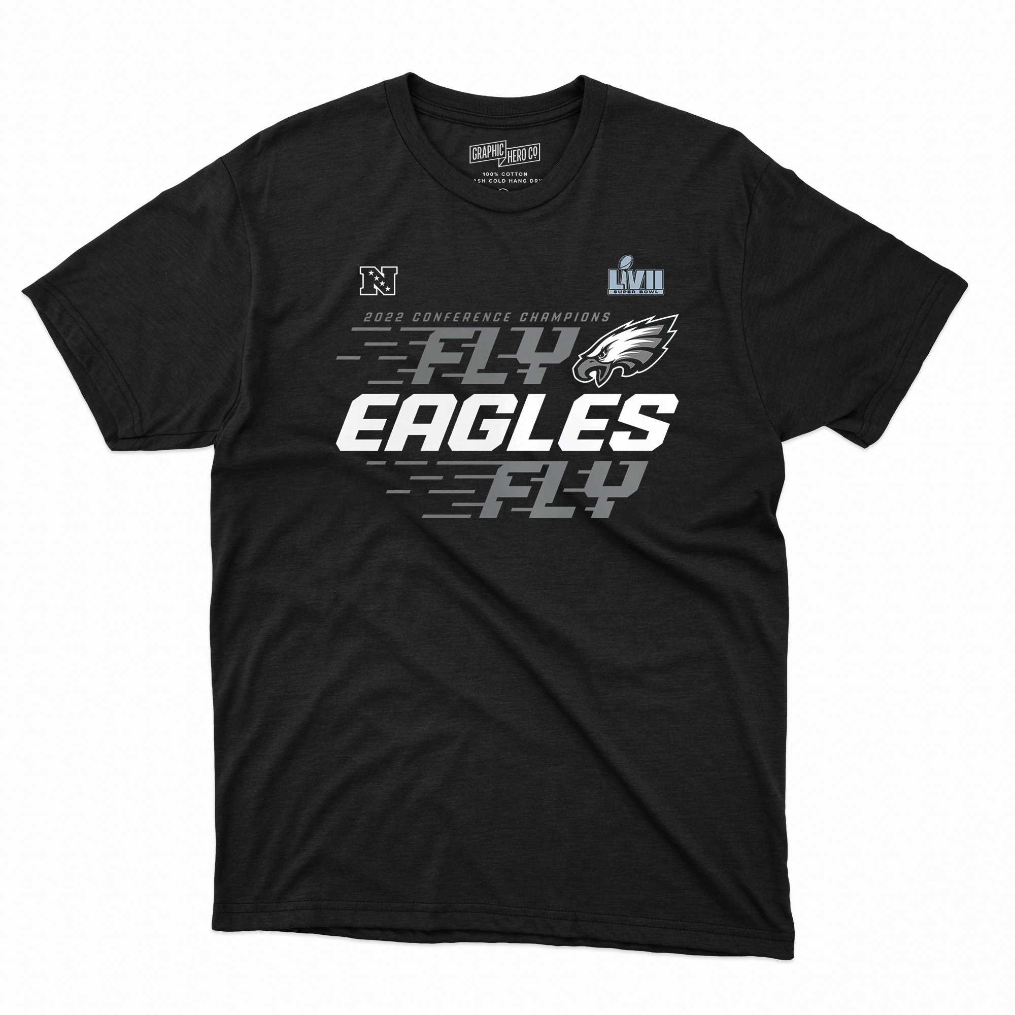 Men's Fanatics Branded Black Philadelphia Eagles 2022 NFC Champions Team  Slogan T-Shirt