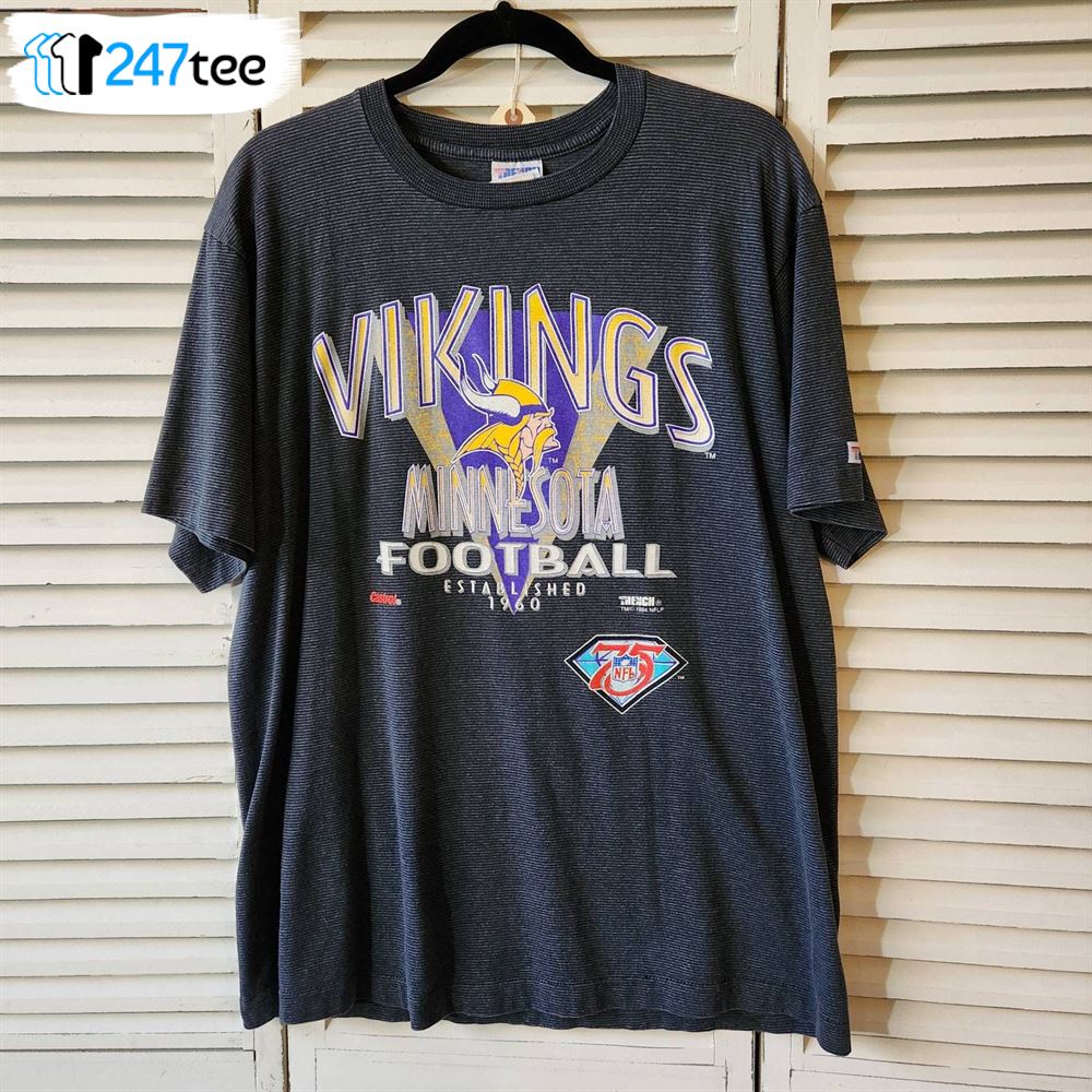 Minnesota Vikings Vintage Nfl Football T Shirt by Trench Made 