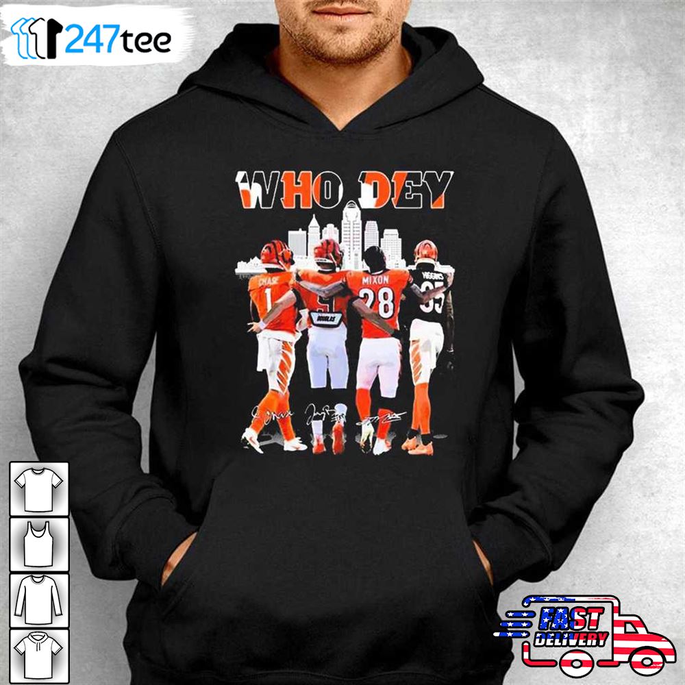 Official who Dey 2023 Cincinnati Bengals Signatures Shirt, hoodie