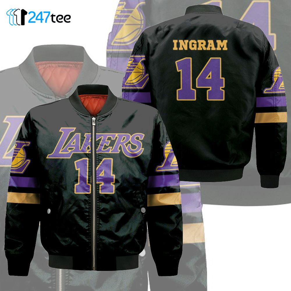 14 Brandon Ingram Lakers Jersey Inspired Style Bomber Jacket 1