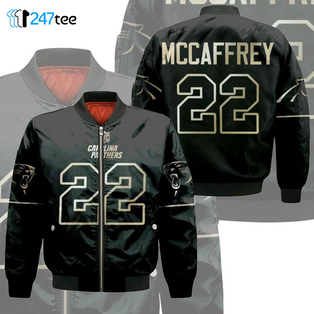 Carolina Panthers Christian Mccaffrey #22 Nfl Great Player Black Golden  Edition Vapor Limited Jersey Style Gift For Panthers Fans Bomber Jacket -  Teeruto