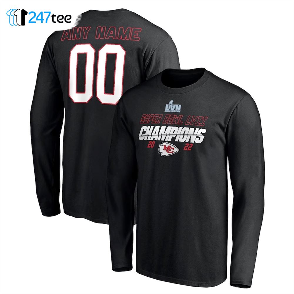 Custom Kansas City Chiefs Super Bowl Lvii Champions Long Sleeve T-shirt -  Shibtee Clothing