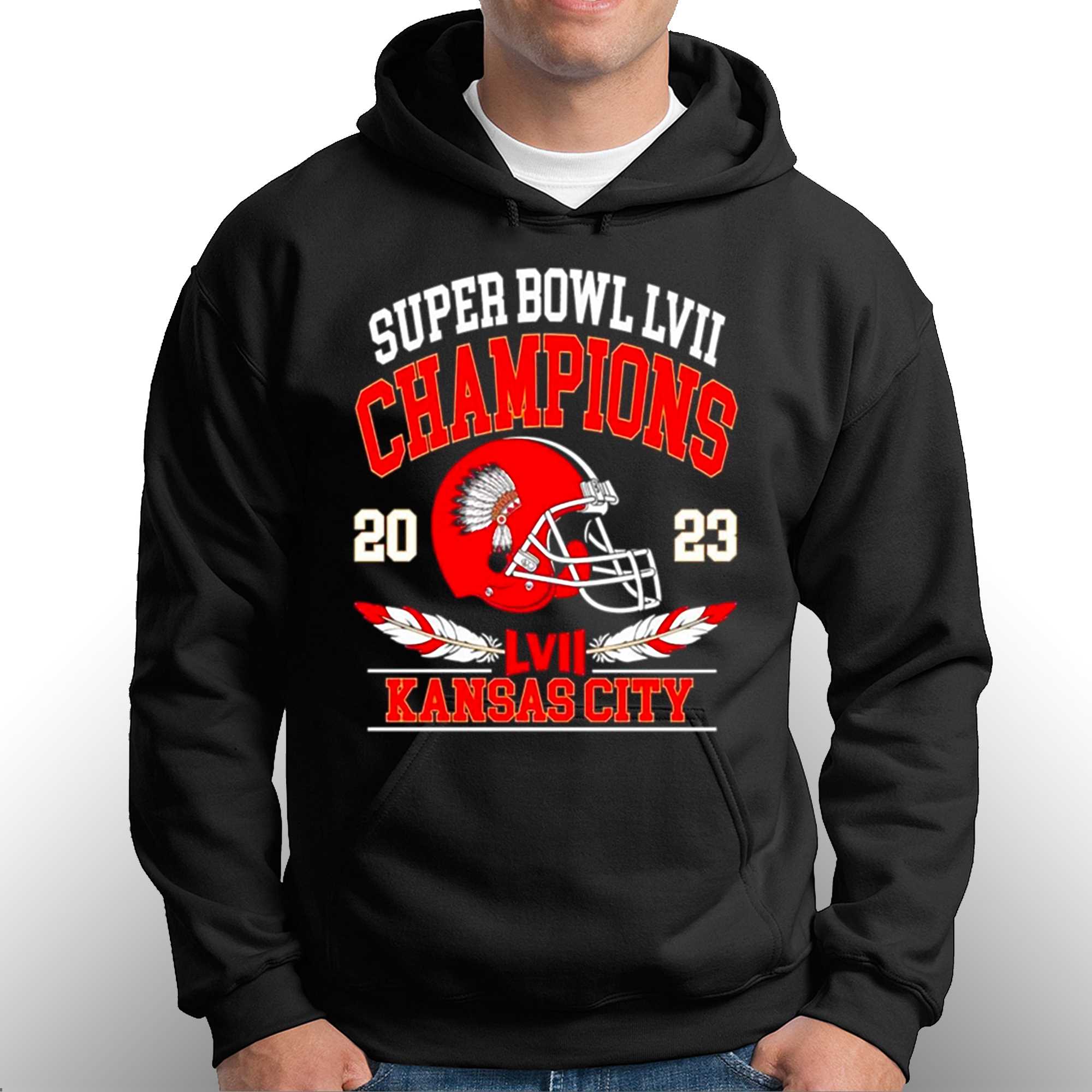Kansas City Chiefs Super Bowl Lvii 2023 Champions Helmet Shirt