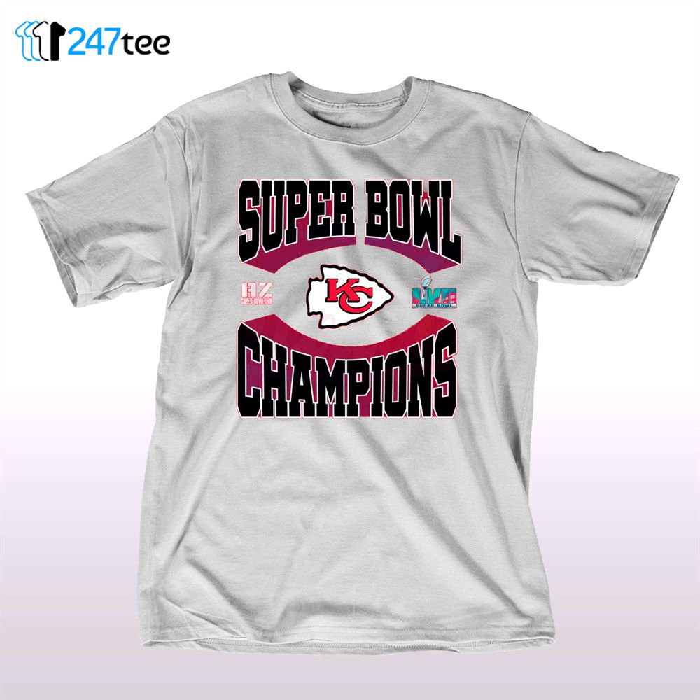 Kansas City Chiefs Grey Super Bowl LVII Champions T-Shirt by