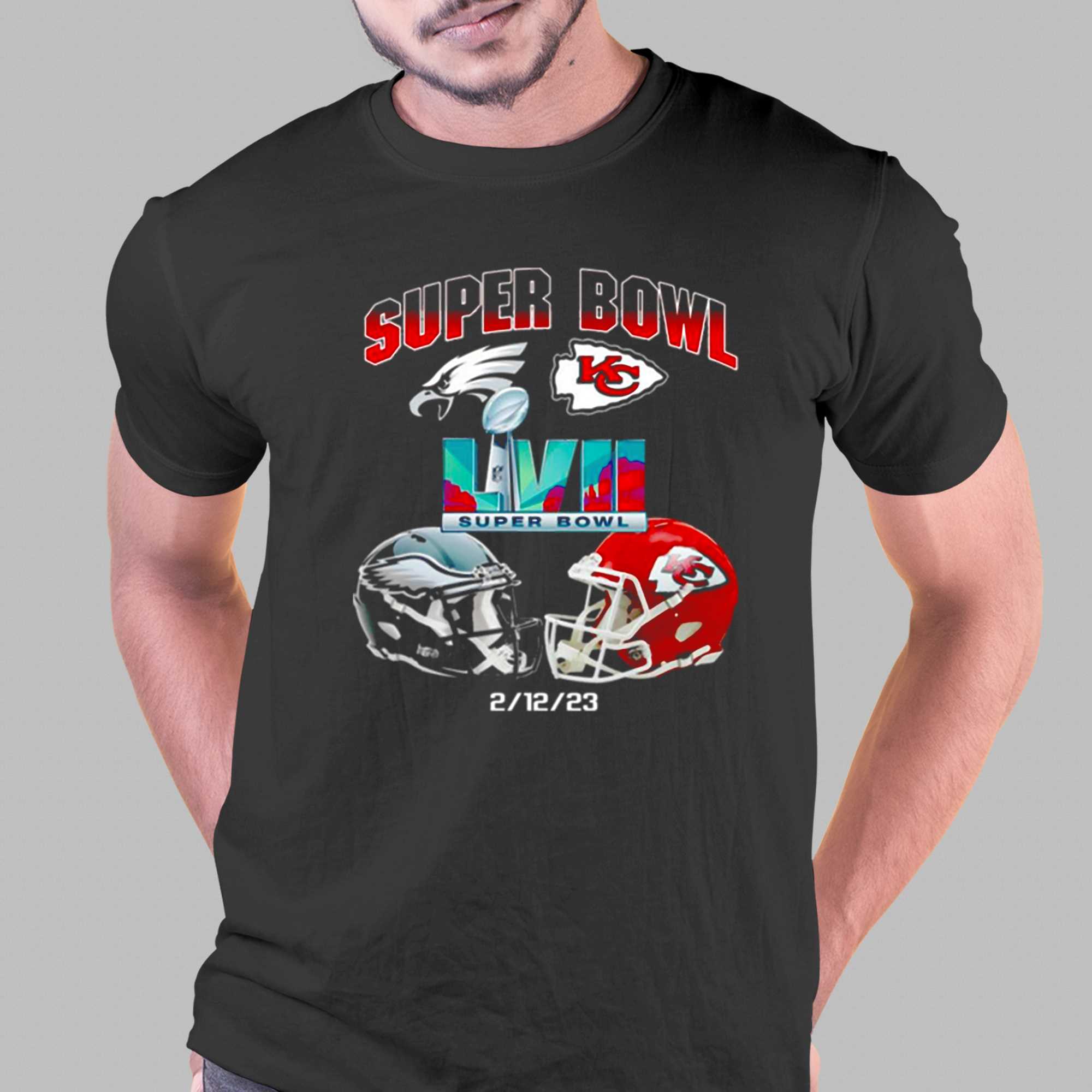 2023 Super Bowl LVII 57 Shirt Philadelphia Eagles VS Kansas City Chiefs  T-Shirt