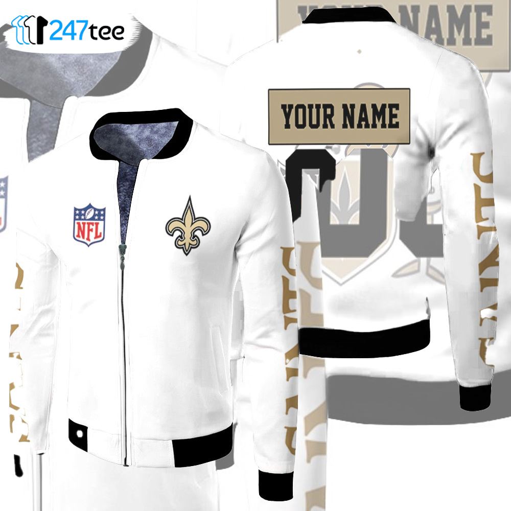 New Orleans Saints Nfl Bomber Jacket 3d Personalized 1 Fleece