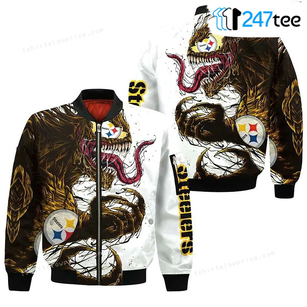 NFL Pittsburgh Steelers Bomber Wolves Bomber Jacket Men - T-shirts