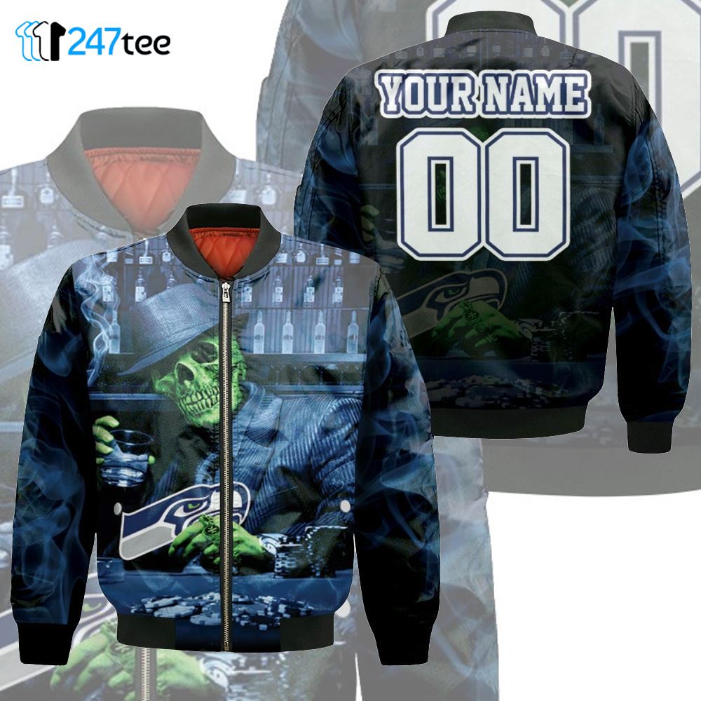 Punisher Skull Seattle Seahawks 3D Bomber Jacket – Pixeltee