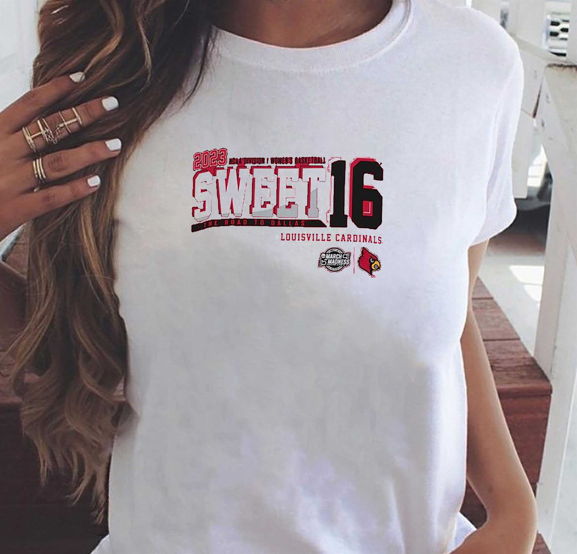 2023 Ncaa Di Womens Basketball Sweet 16 Louisville Cardinals The Road To  Dallas Shirt