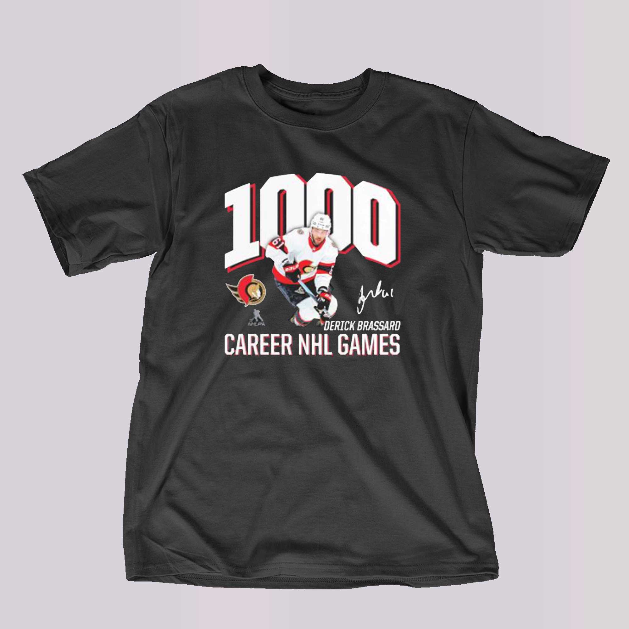 Derick Brassard Ottawa Senators 1000 NHL career games shirt, hoodie,  sweater and v-neck t-shirt