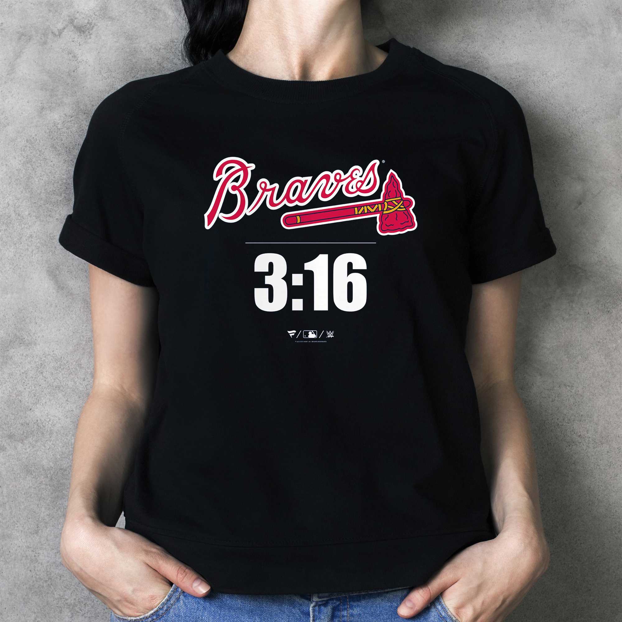 Men's Fanatics Branded Stone Cold Steve Austin Navy Atlanta Braves 3:16 T- Shirt