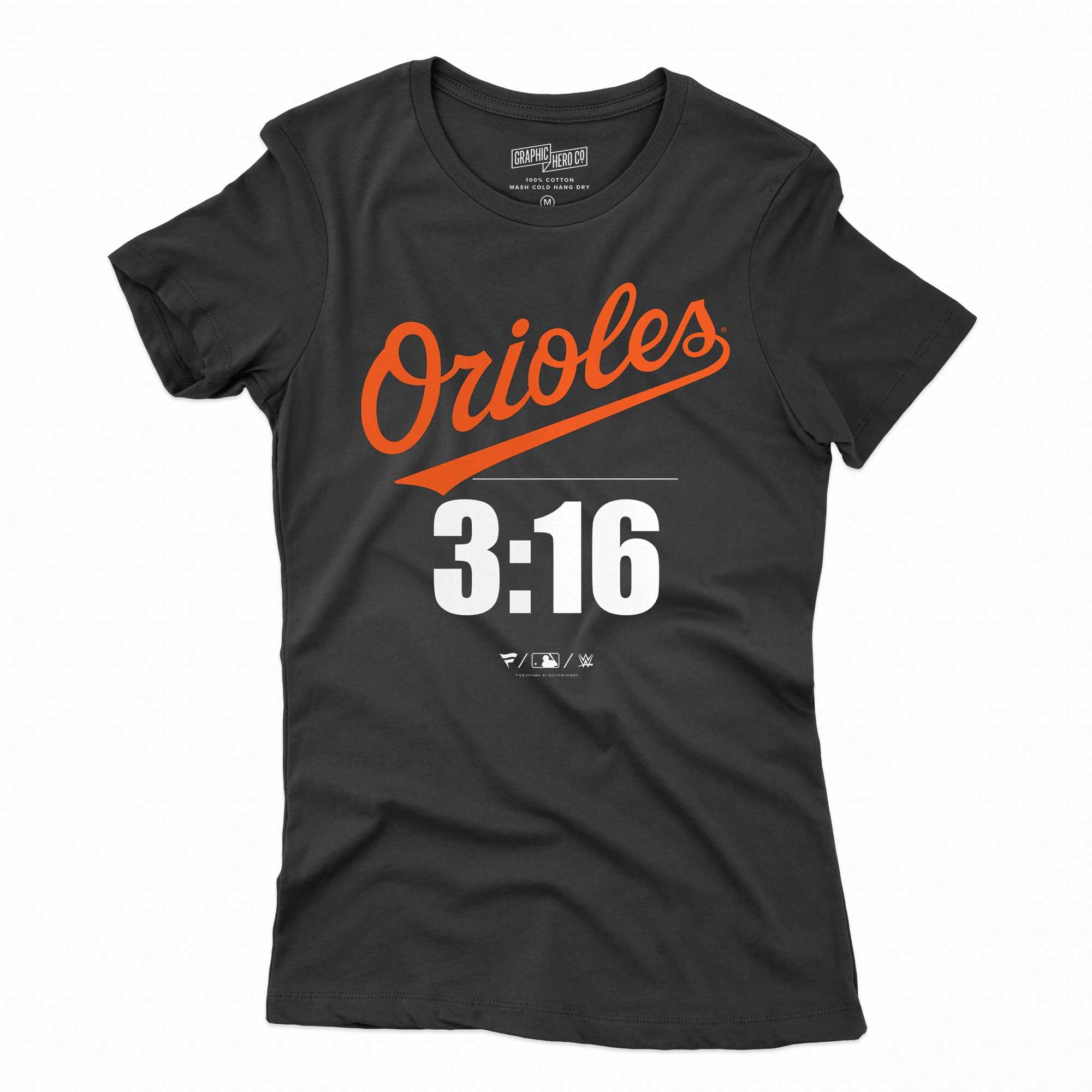 Men's Fanatics Branded Stone Cold Steve Austin Black Baltimore Orioles  3:16 T-Shirt