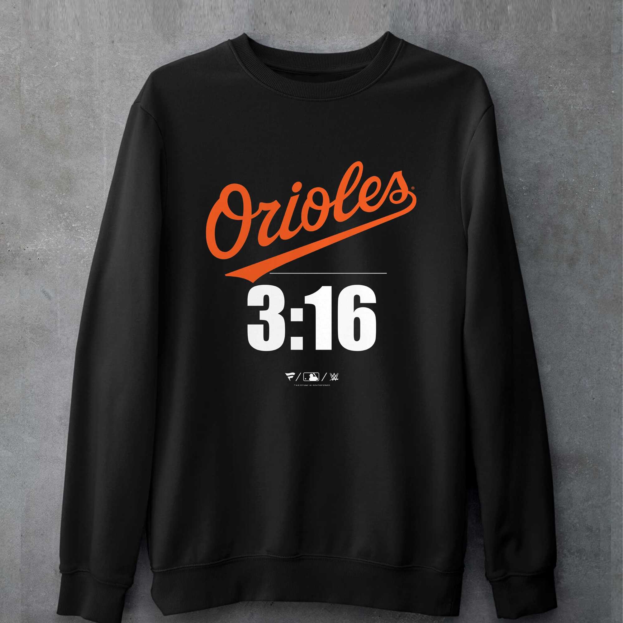 Men's Fanatics Branded Stone Cold Steve Austin Black Baltimore Orioles  3:16 T-Shirt